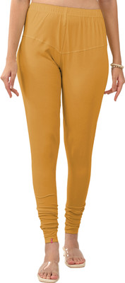 Lyra Churidar  Ethnic Wear Legging(Gold, Solid)