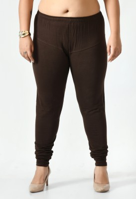 Fruba Churidar  Ethnic Wear Legging(Brown, Solid)