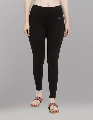 ABE Ankle Length Western Wear Legging(Green, Solid)