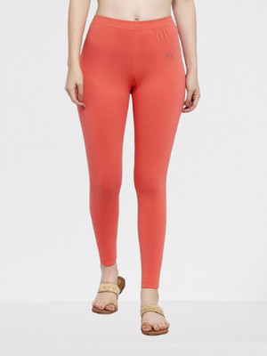 Trend Level Ankle Length Western Wear Legging(Pink, Solid)