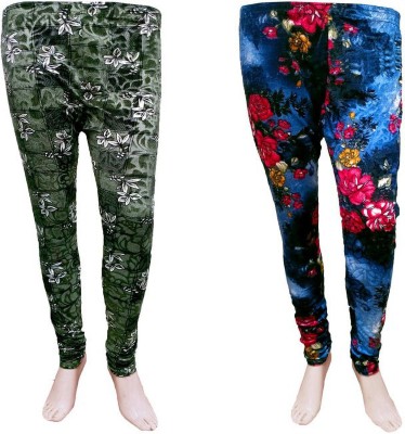 Indistar Ankle Length  Western Wear Legging(Green, Blue, Printed)