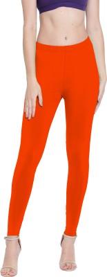 Presta Ankle Length Western Wear Legging(Orange, Solid)