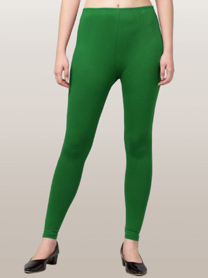 Trend Level Ankle Length  Western Wear Legging(Light Green, Solid)
