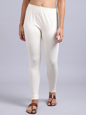 DRAXSTAR Ankle Length  Western Wear Legging(White, Solid)