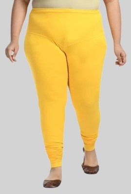 Urban Kanya Churidar  Western Wear Legging(Yellow, Solid)