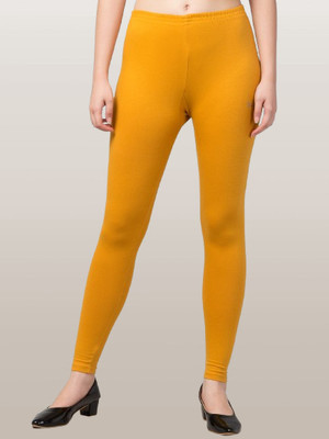 Trend Level Ankle Length  Western Wear Legging(Yellow, Solid)