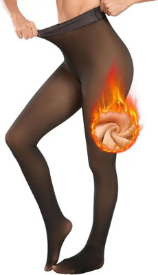 Dexus Footed  Winter Wear Legging(Black, Solid)