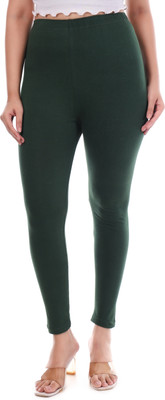 tpf Ankle Length  Western Wear Legging(Dark Green, Solid)
