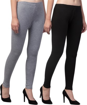 sr enterprises Ankle Length Winter Wear Legging(Black, Grey, Solid)