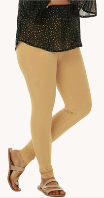 RAJDRESSES Footed  Winter Wear Legging(Gold, Solid)