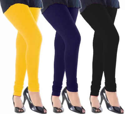 F A T A H Churidar  Ethnic Wear Legging(Black, Solid)