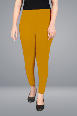 QALITO Ankle Length  Western Wear Legging(Yellow, Solid)
