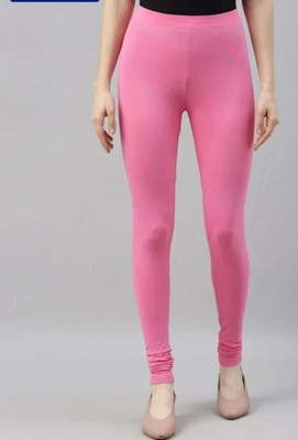 Mimi Churidar  Western Wear Legging(Pink, Solid)