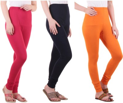 DIAZ Ankle Length  Ethnic Wear Legging(Dark Blue, Pink, Orange, Solid)