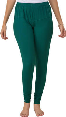 Lyra Churidar  Ethnic Wear Legging(Dark Green, Solid)