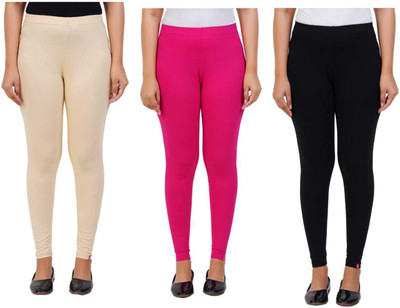Lovely Bliss Ankle Length Western Wear Legging(Beige, Pink, Black, Solid)