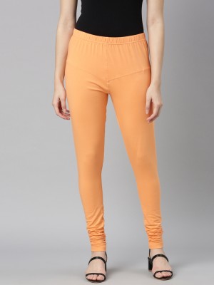 DIXCY SCOTT SLIMZ Churidar Length Western Wear Legging(Orange, Solid)