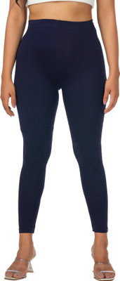 LoveiT Ankle Length Western Wear Legging(Dark Blue, Solid)