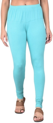 Comfort Lady Churidar Length Ethnic Wear Legging(Light Blue, Solid)