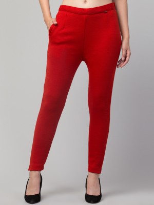 uniko Regular Fit Women Red Trousers