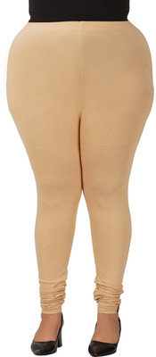 INDIAN FLOWER Churidar Length Western Wear Legging(Beige, Solid)