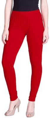 Lyra womens wear Churidar  Ethnic Wear Legging(Red, Solid)