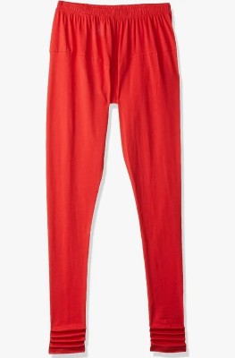 Divya Hub Churidar Length Western Wear Legging(Red, Solid)