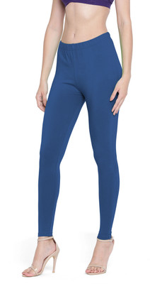 Presta Ankle Length Ethnic Wear Legging(Light Blue, Solid)