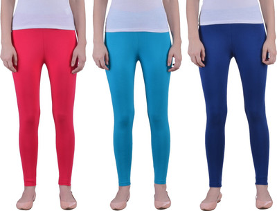 Dollar Missy Ankle Length  Ethnic Wear Legging(Red, Solid)