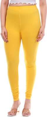 tpf Churidar Length Western Wear Legging(Yellow, Solid)