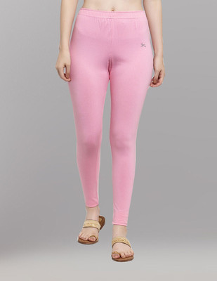 ABE Ankle Length Western Wear Legging(Pink, Solid)