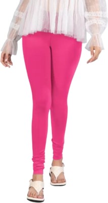 Zh fashion Churidar Length Western Wear Legging(Pink, Solid)