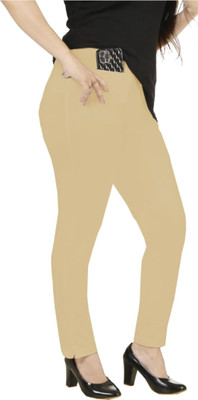 SAMARA Ankle Length Ethnic Wear Legging(Beige, Solid)