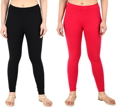 Priya Hosiery Western Wear Legging(Black, Red, Solid)