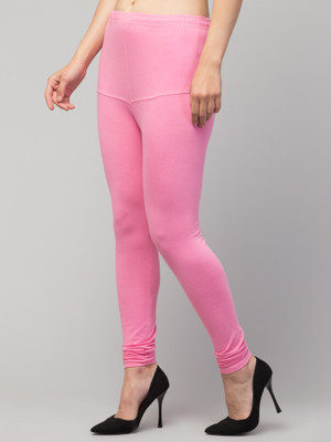RIIPO Churidar  Western Wear Legging(Pink, Solid)