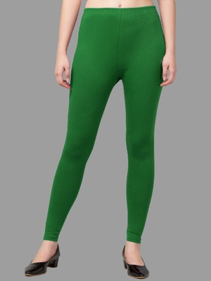 Trend Level Ankle Length  Western Wear Legging(Green, Solid)