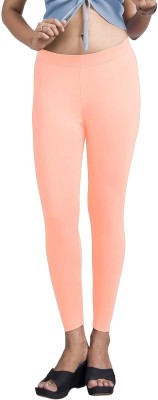 ZAYANQA Ankle Length  Western Wear Legging(Orange, Solid)