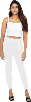 Spictex Ankle Length  Ethnic Wear Legging(White, Solid)