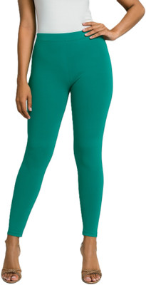 Oviya Fashions Ankle Length Western Wear Legging(Green, Solid)
