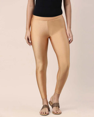 Orange65 Ankle Length  Western Wear Legging(Gold, Solid)