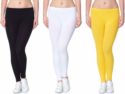 SwaNit Ankle Length  Western Wear Legging(White, Black, Yellow, Solid)