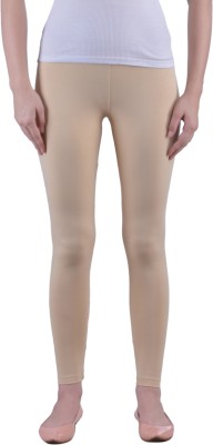 Dollar Missy Ankle Length  Ethnic Wear Legging(Beige, Solid)