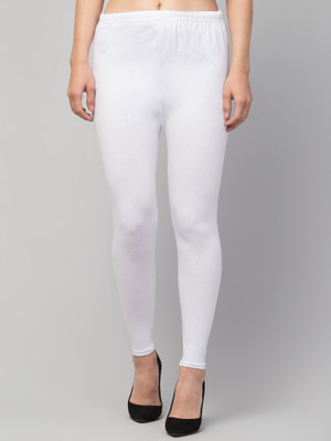 Nilan Tees Wear Ankle Length Western Wear Legging(White, Solid)