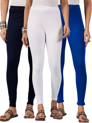 DIMPY GARMENTS Ankle Length Western Wear Legging(Dark Blue, Blue, White, Solid)