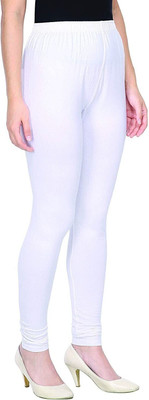 Honeylips Churidar  Western Wear Legging(White, Solid)
