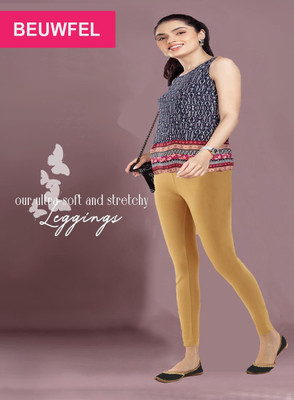 BEUWFEL Ankle Length Western Wear Legging(Black, Solid)