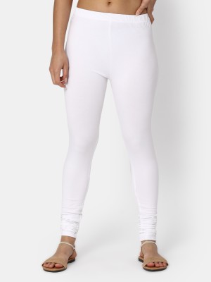 V-MART Churidar  Ethnic Wear Legging(White, Solid)