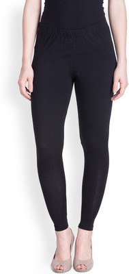 Lyra Ankle Length  Ethnic Wear Legging(Black, Solid)