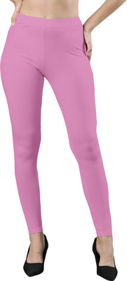 femmora Ankle Length Ethnic Wear Legging(Pink, Solid)