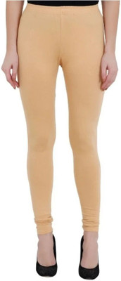 Divya Hub Churidar  Western Wear Legging(Beige, Solid)